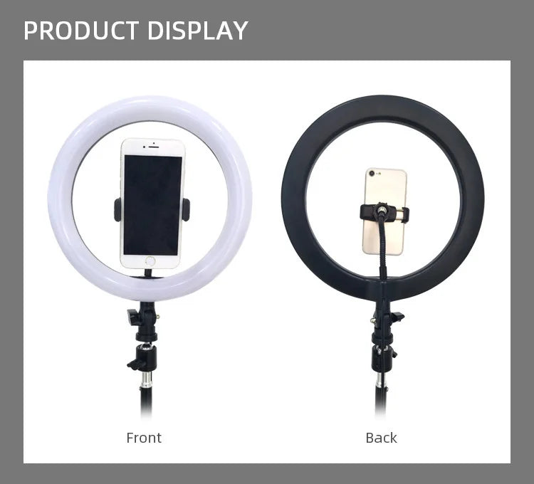 10" RGB Ring Light with Remote & Tripod – 15 Colors, Live & Studio Lighting