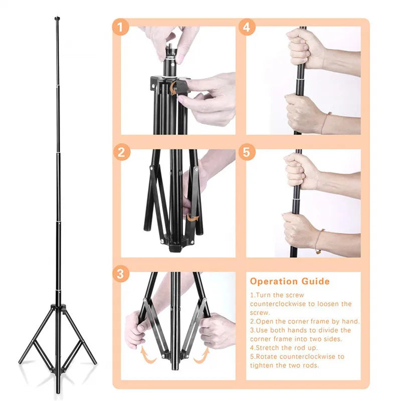10"/13" LED Ring Light with Tripod – Dimmable USB Selfie Light for Video & Live