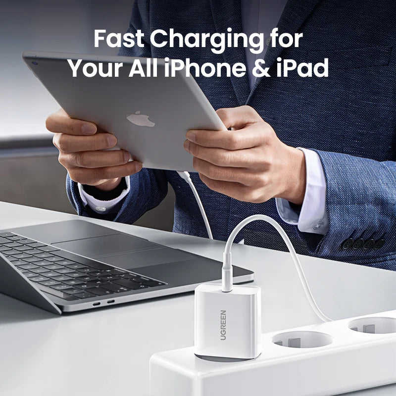 Carregador Rápido USB-C UGREEN 20W – QC 4.0 & PD