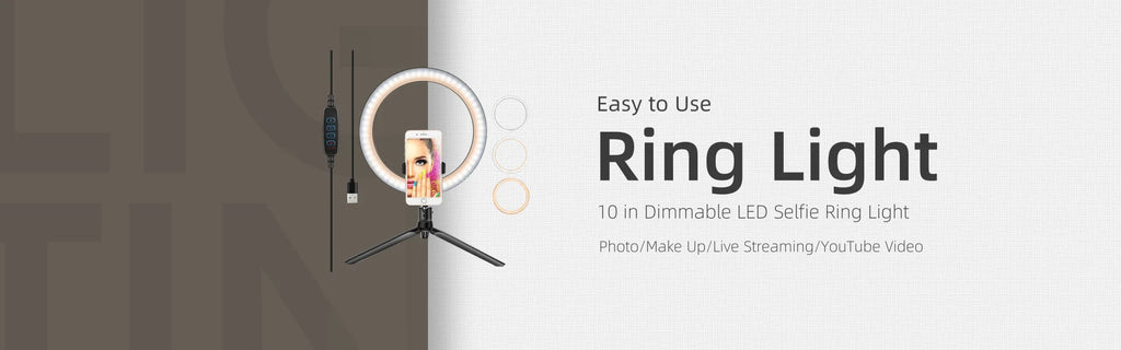 10" RGB Ring Light with Remote & Tripod – 15 Colors, Live & Studio Lighting
