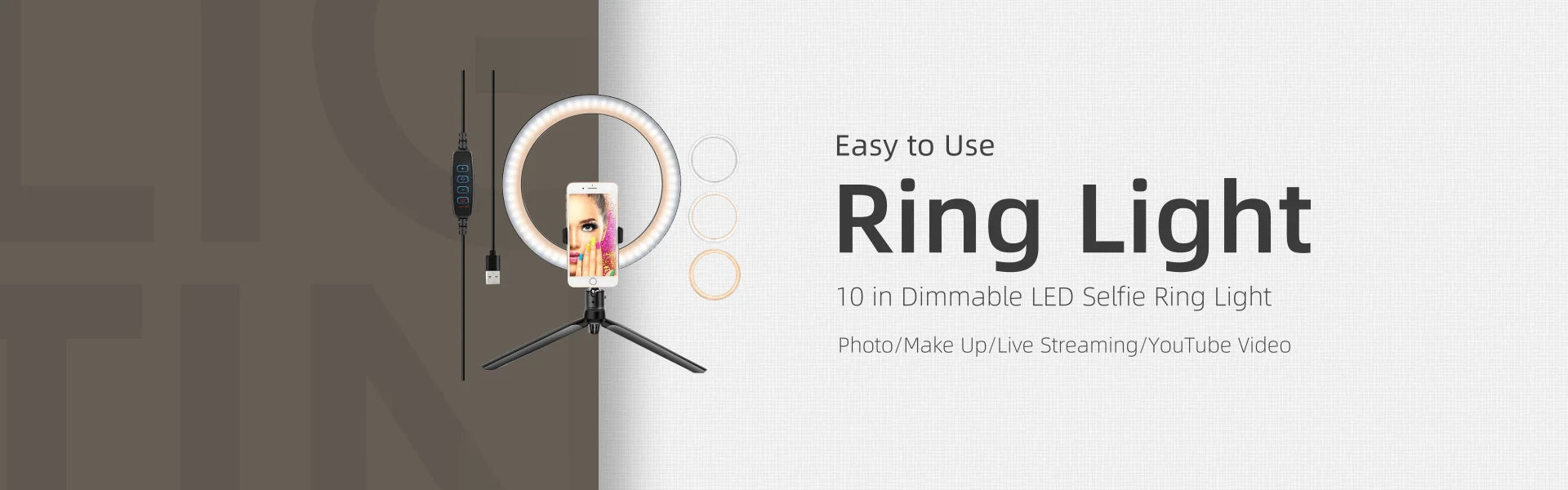 10" RGB Ring Light with Remote & Tripod – 15 Colors, Live & Studio Lighting