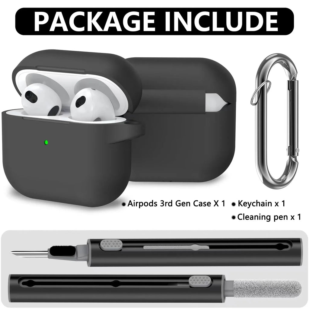 AirPods Case with Cleaner Kit – Soft Silicone Protective Cover