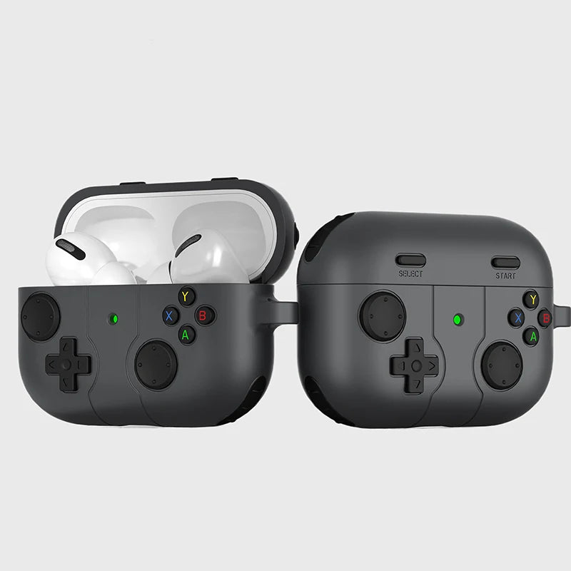 Cartoon Game AirPods Case with Keychain Hook