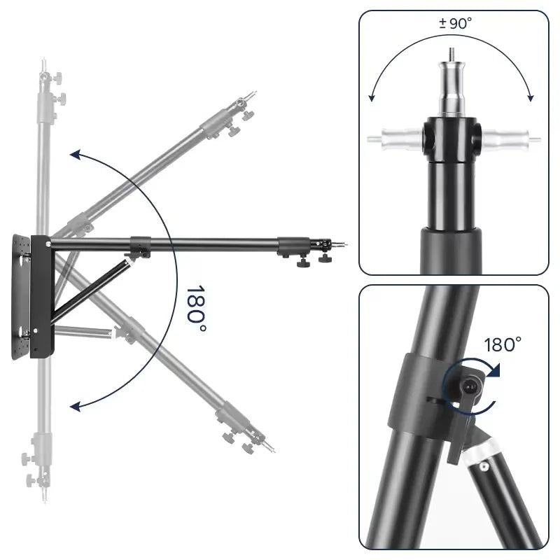 18" LED Ring Light with Wall Mount Boom Arm & Remote – Studio Lighting Kit