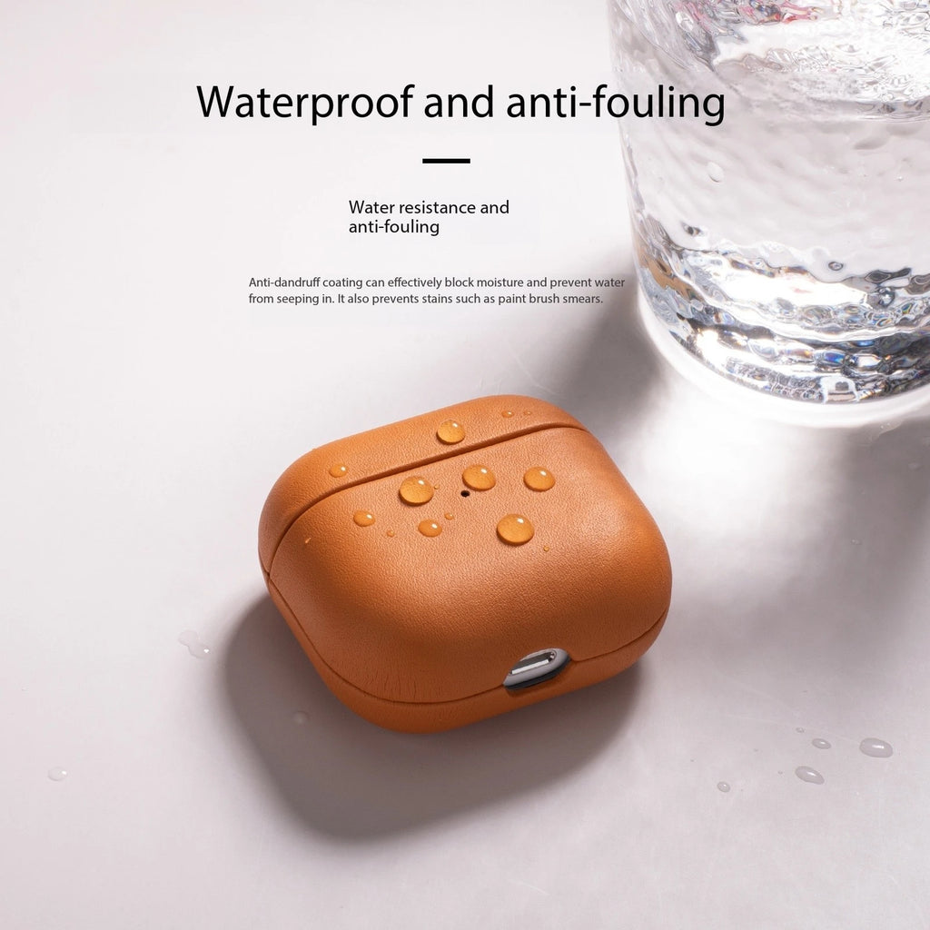 NAPPA Genuine Leather AirPods Case – Retro Cowhide Style