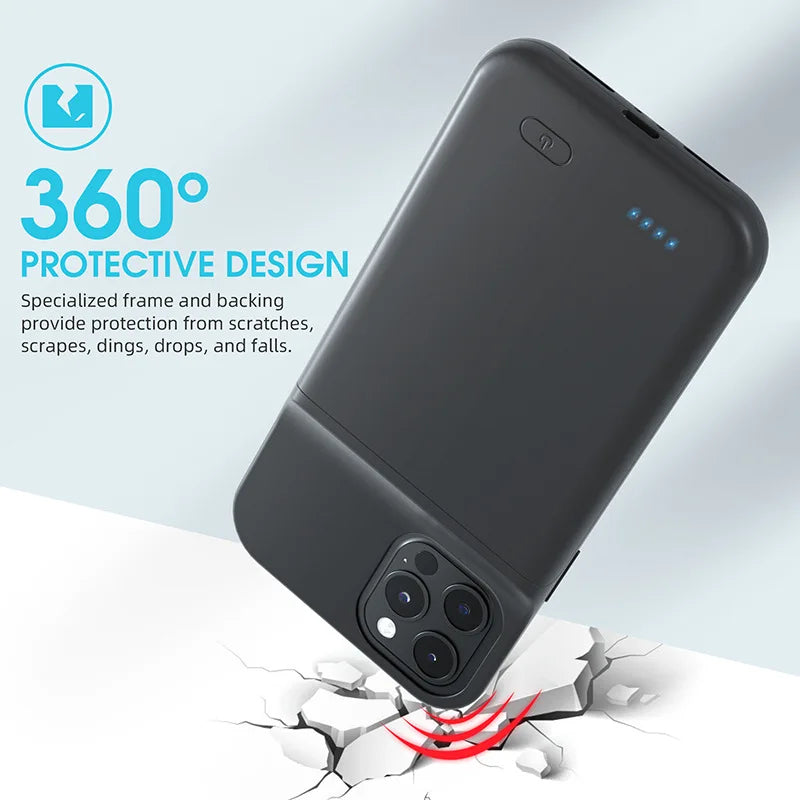 Power Bank Battery Charger - 2 in 1 Protective Cover with Built-in