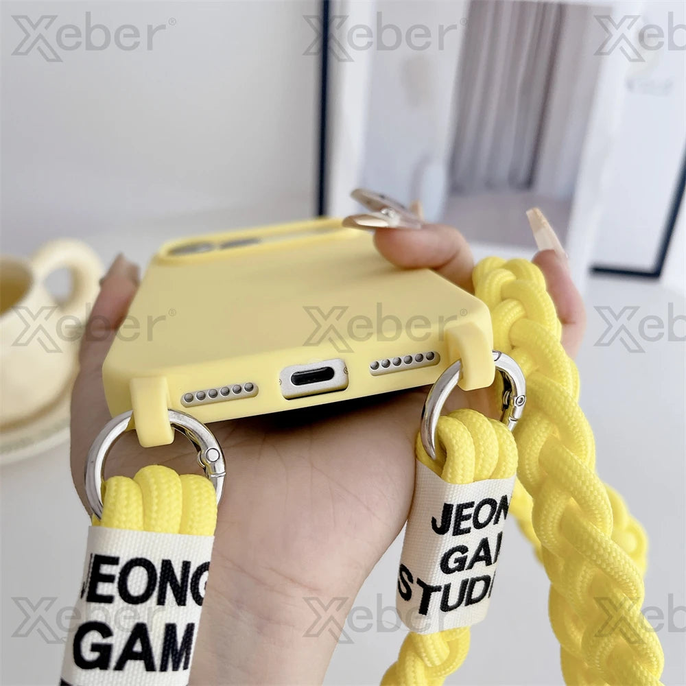 Crossbody Strap Phone Case for iPhone - Adjustable Lanyard Cover