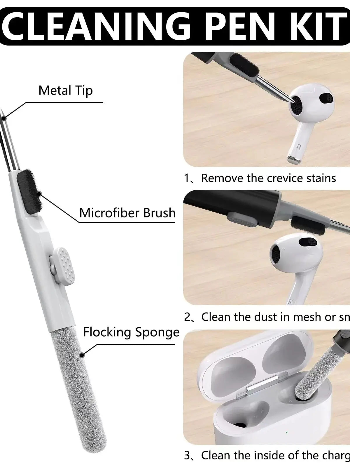 AirPods Case with Cleaner Kit – Soft Silicone Protective Cover