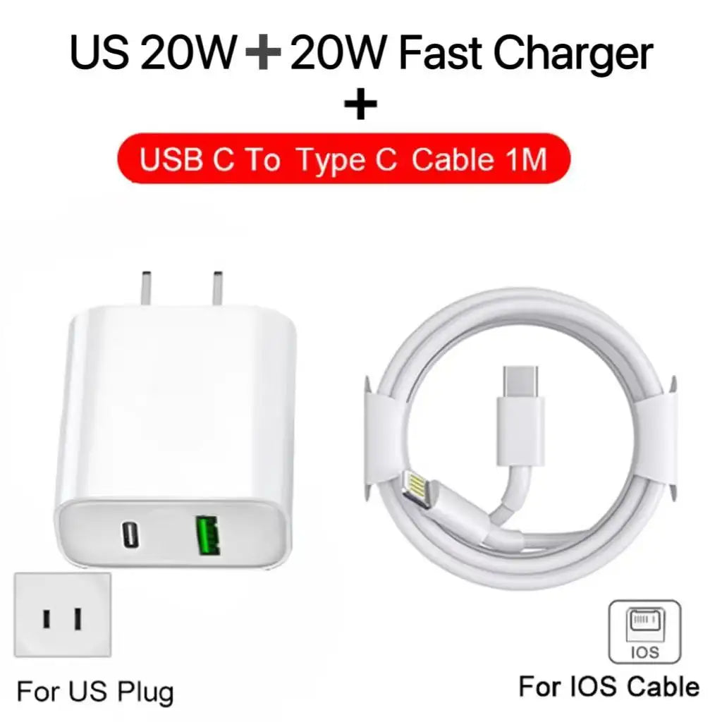 Charger 35 W PD Fast USB-C Power Adapter with C-C Cable