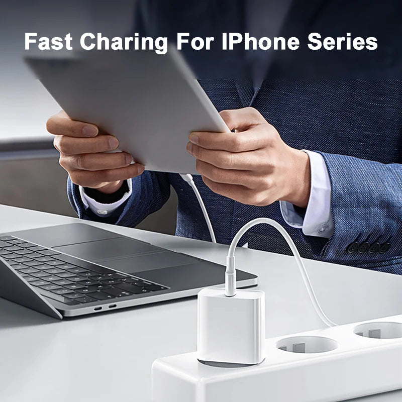 Carregador Rápido PD de 30W - Adaptador de Energia USB-C com Cabo