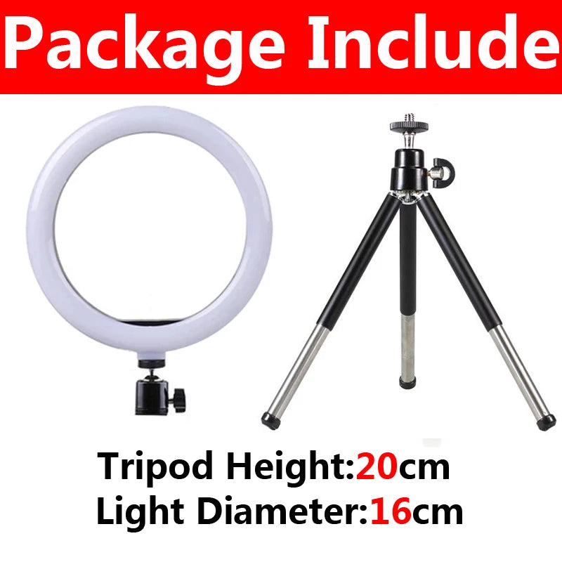 12" LED Ringlicht mit Stativständer – Dimmbares USB Fülllicht für YouTube & Live