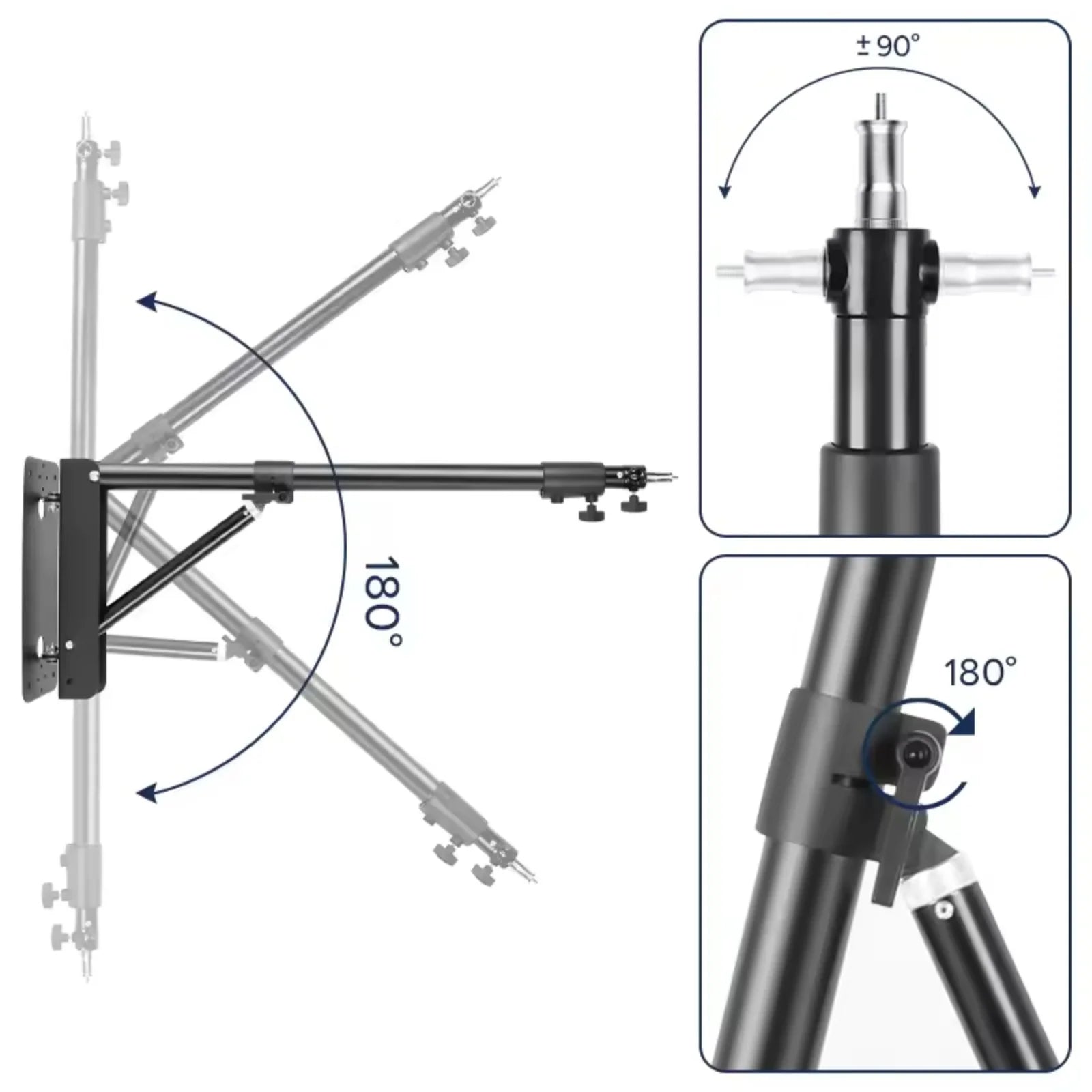 18" LED Ring Light with Wall Mount Boom Arm & Remote – Studio Lighting Kit