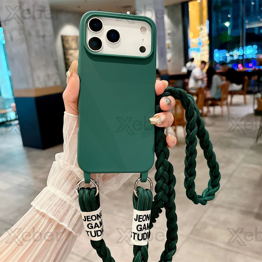 Crossbody Strap Phone Case for iPhone - Adjustable Lanyard Cover