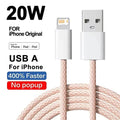 Cable 20W Braided Fast Charging USB-A – 1m & 2m
