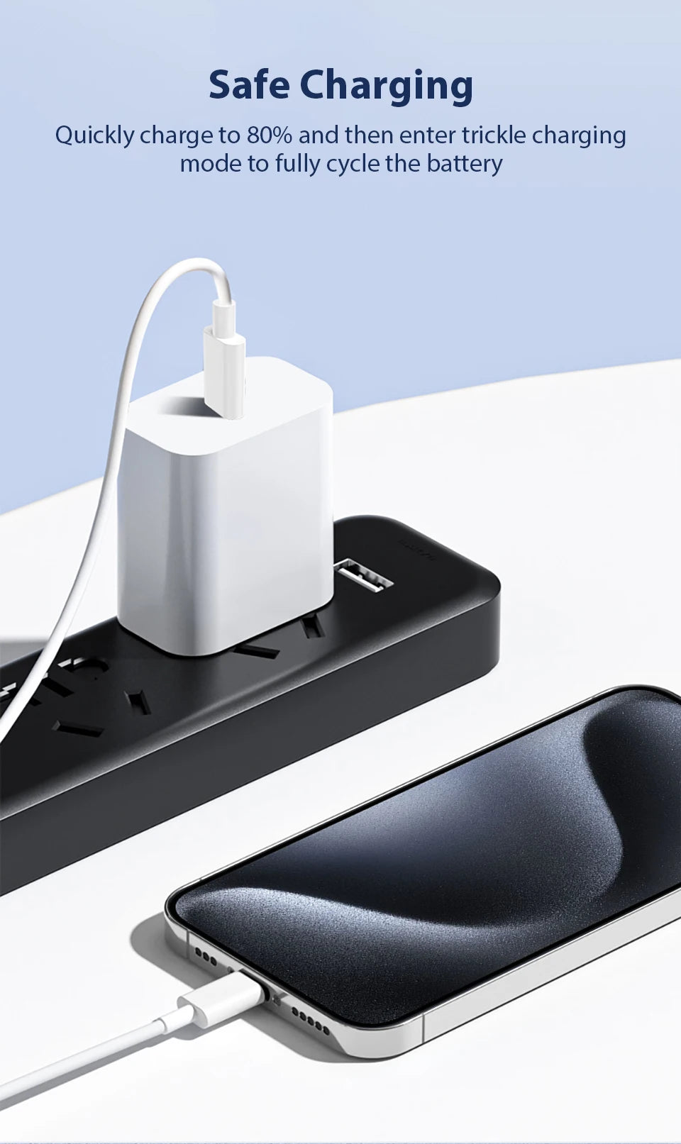 Carregador Rápido PD de 30W - Adaptador de Energia USB-C com Cabo