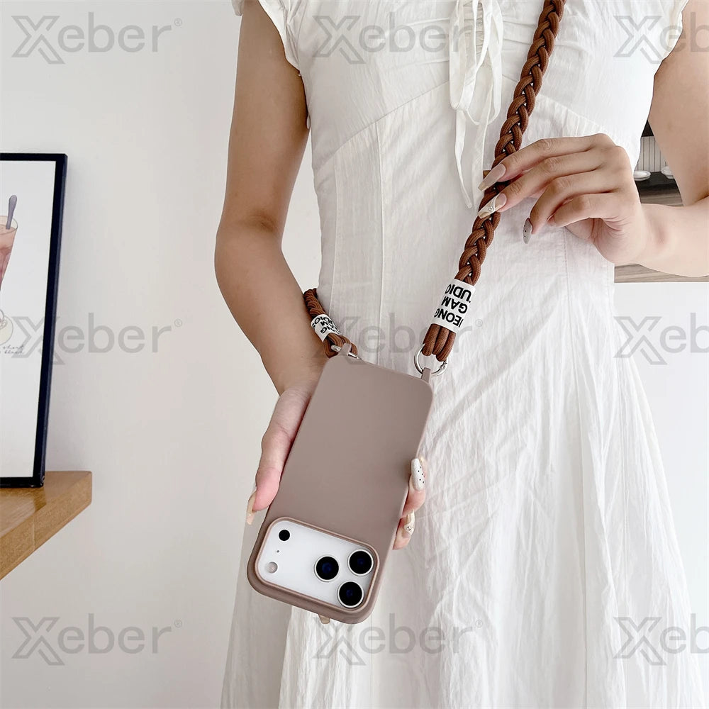 Crossbody Strap Phone Case for iPhone - Adjustable Lanyard Cover