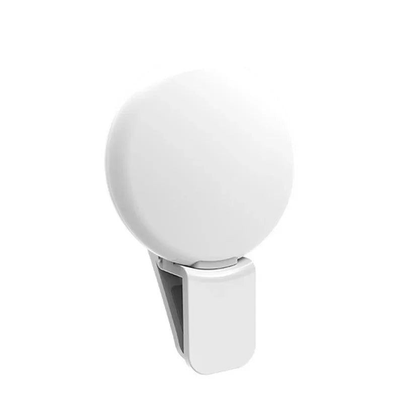 Mini Clip-On LED Selfie Ringlicht – 3 Modi, Dimmbares Fülllicht für Handy