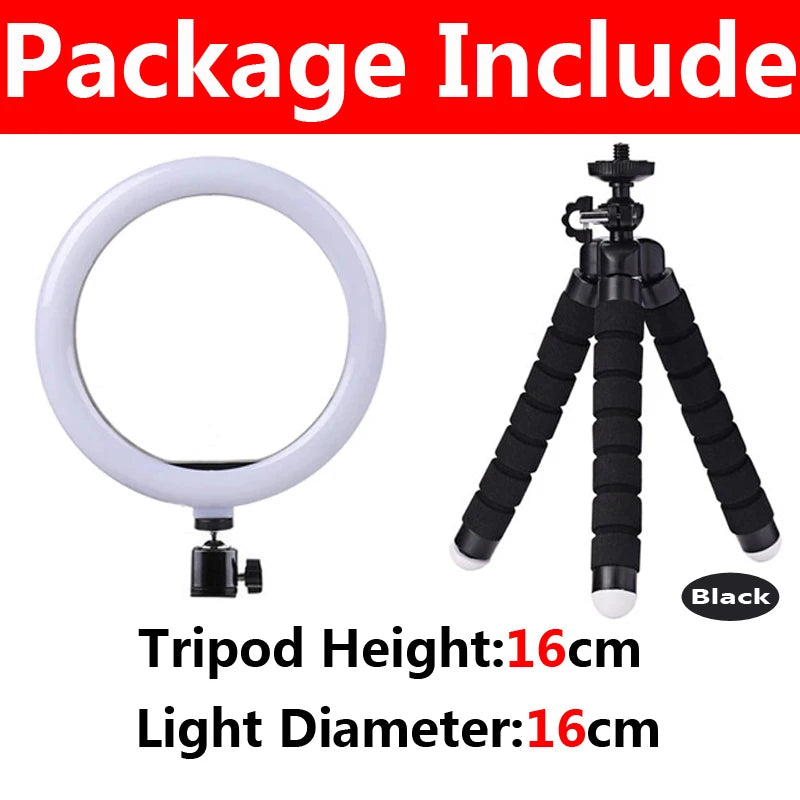 12" LED Ringlicht mit Stativständer – Dimmbares USB Fülllicht für YouTube & Live