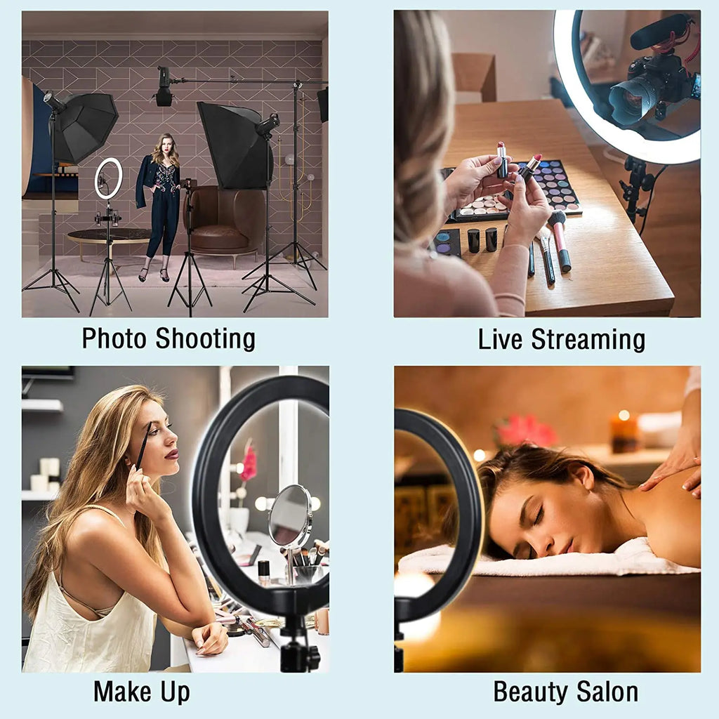 LED Selfie Ring Light with Tripod & Remote – USB Fill Light for TikTok & YouTube