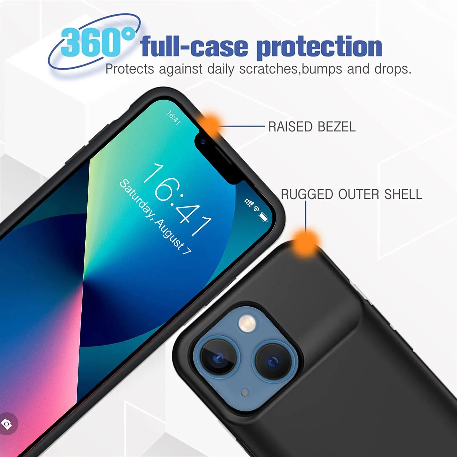 Power Bank Battery Charger - 2 in 1 Protective Cover with Built-in