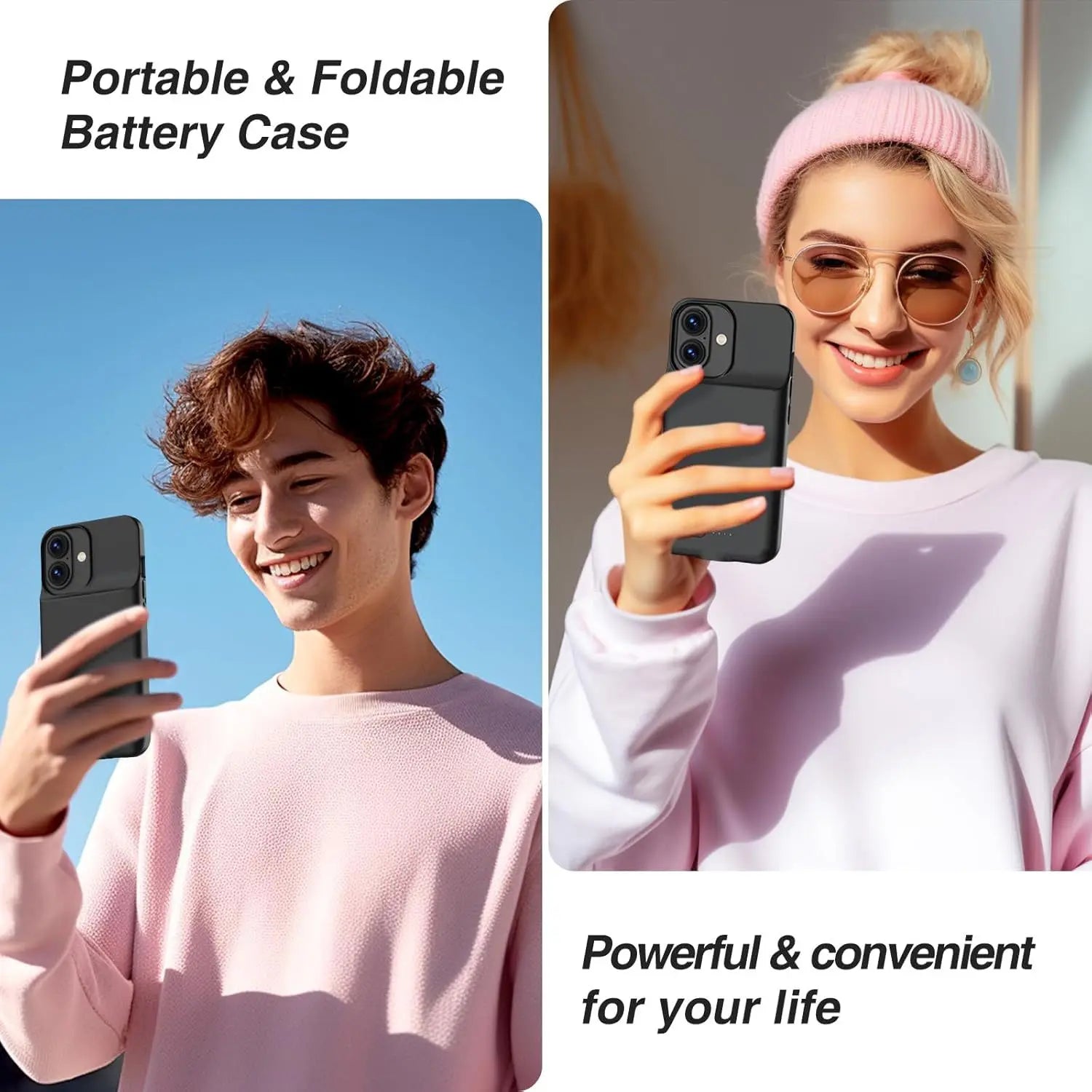 Power Bank Battery Charger - 2 in 1 Protective Cover with Built-in