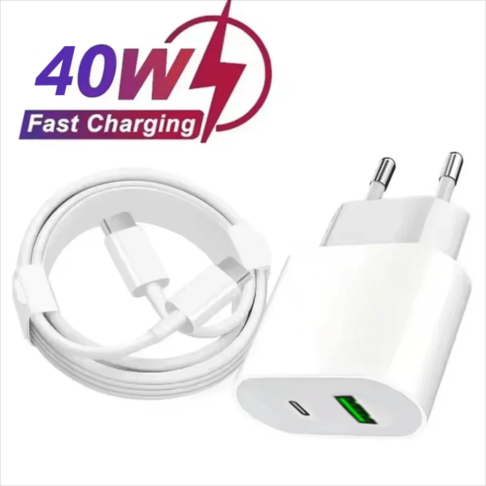 Charger 35 W PD Fast USB-C Power Adapter with C-C Cable
