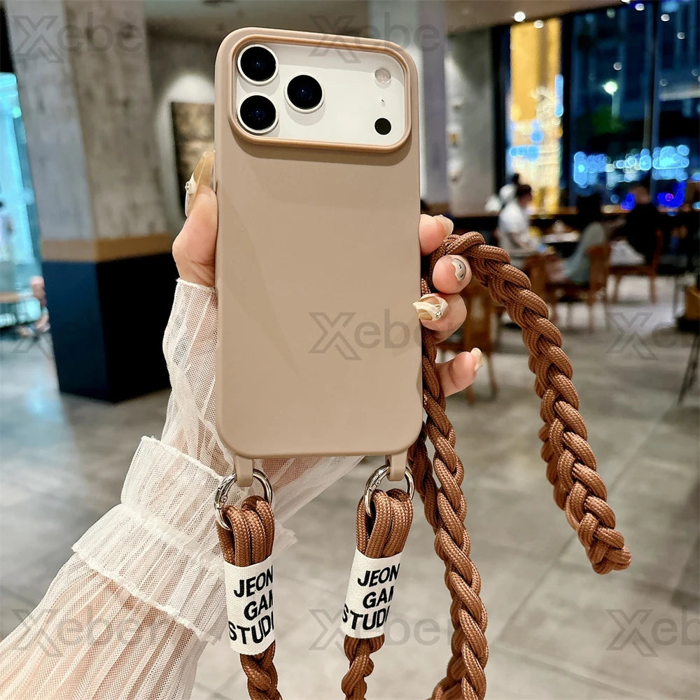 Crossbody Strap Phone Case for iPhone - Adjustable Lanyard Cover