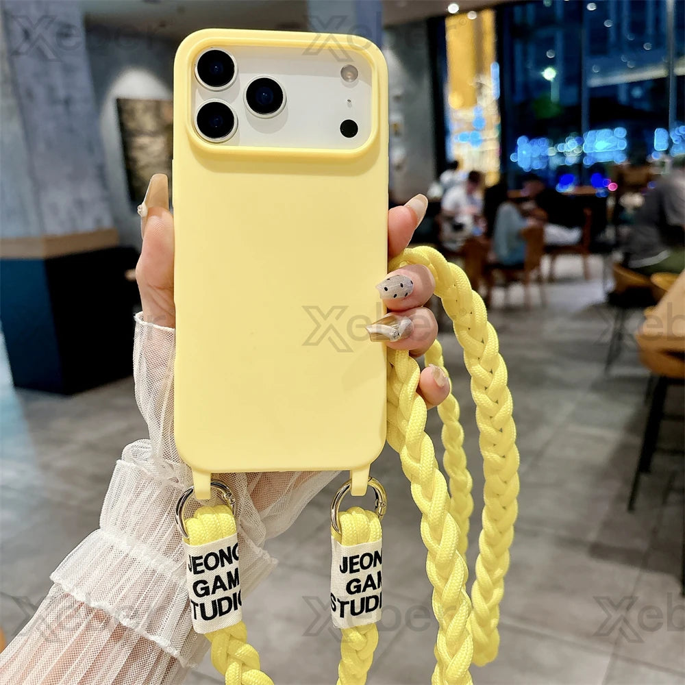 Crossbody Strap Phone Case for iPhone - Adjustable Lanyard Cover