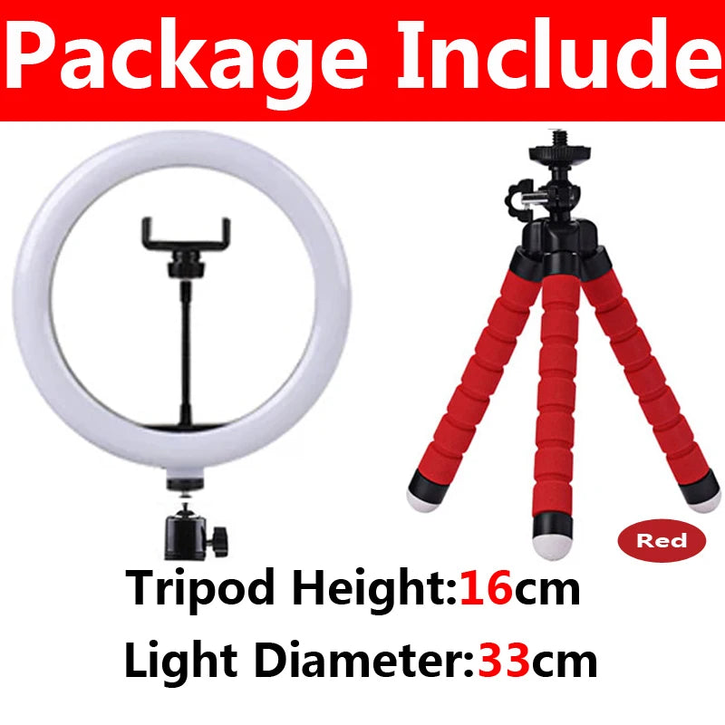 10" LED Selfie Ringlicht mit Mini-Stativ – Dimmbares Fülllicht für Fotografie