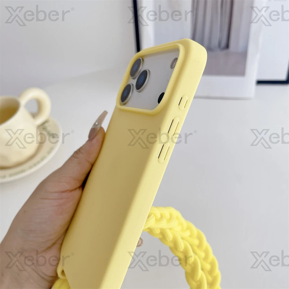 Crossbody Strap Phone Case for iPhone - Adjustable Lanyard Cover