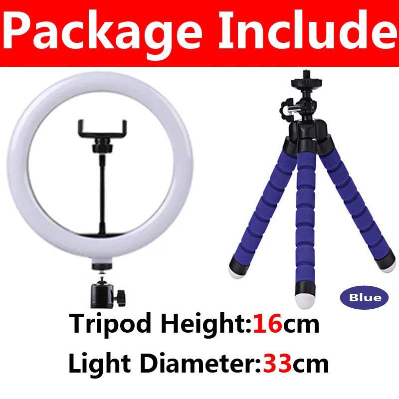12" LED Ringlicht mit Stativständer – Dimmbares USB Fülllicht für YouTube & Live