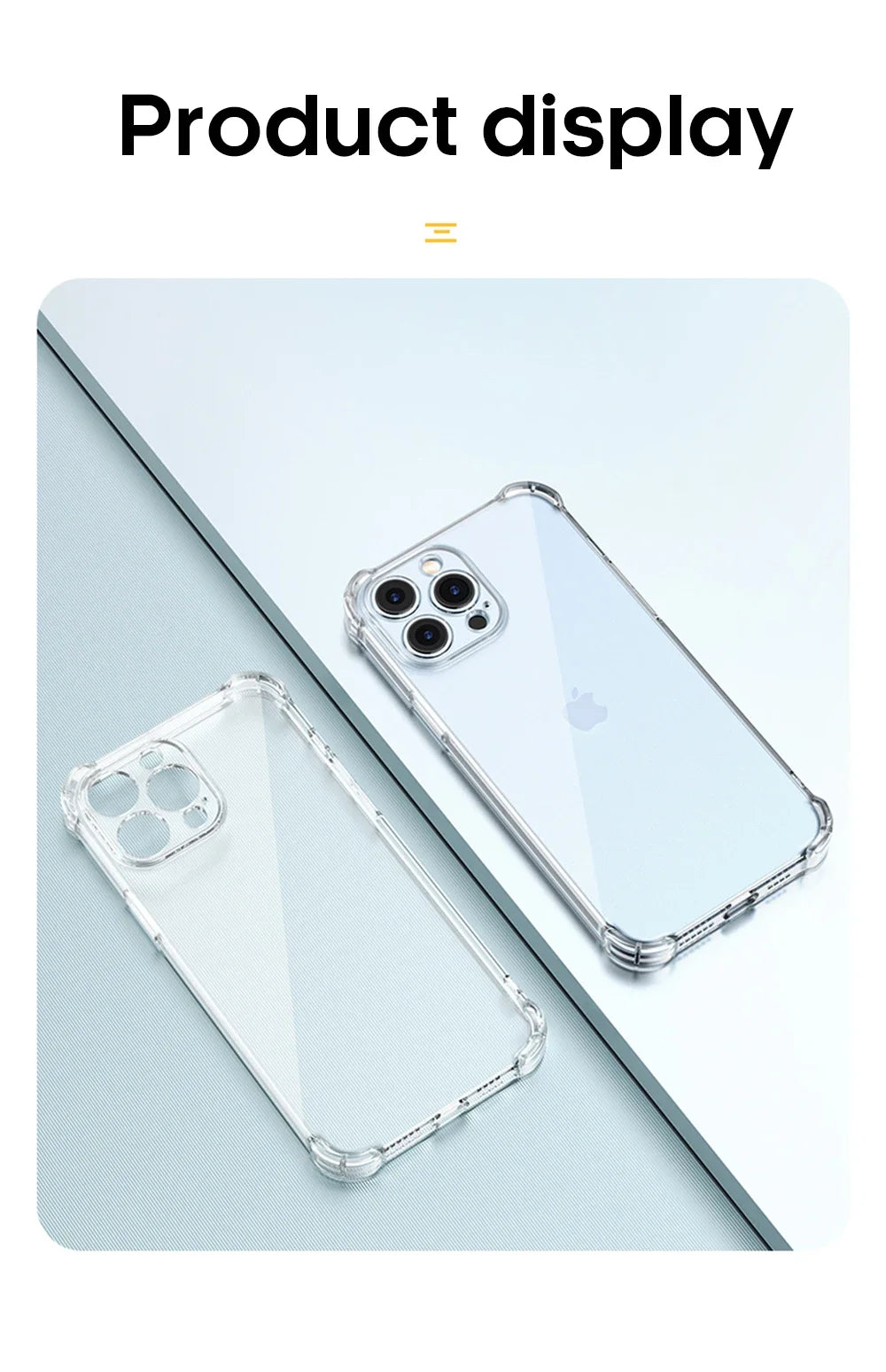 Clear Shockproof Silicone Phone Case – Slim Transparent Cover