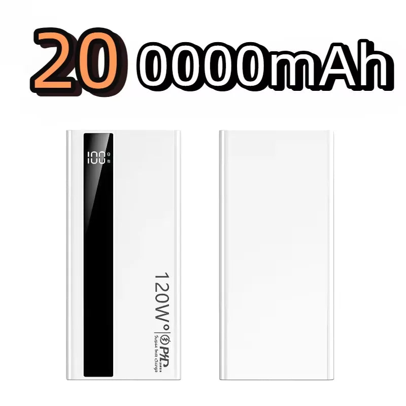 Power Bank 120W Carregamento Super Rápido Portátil