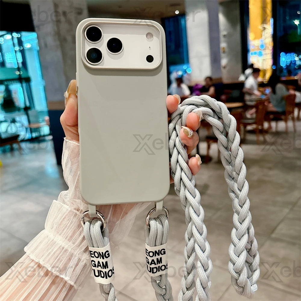 Crossbody Strap Phone Case for iPhone - Adjustable Lanyard Cover