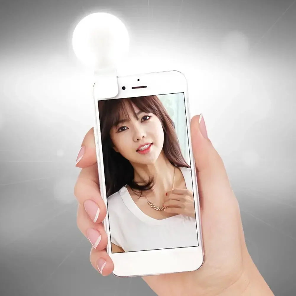 Mini Clip-On LED Selfie Ring Light – 3-Mode Dimmable Fill Light for Mobile