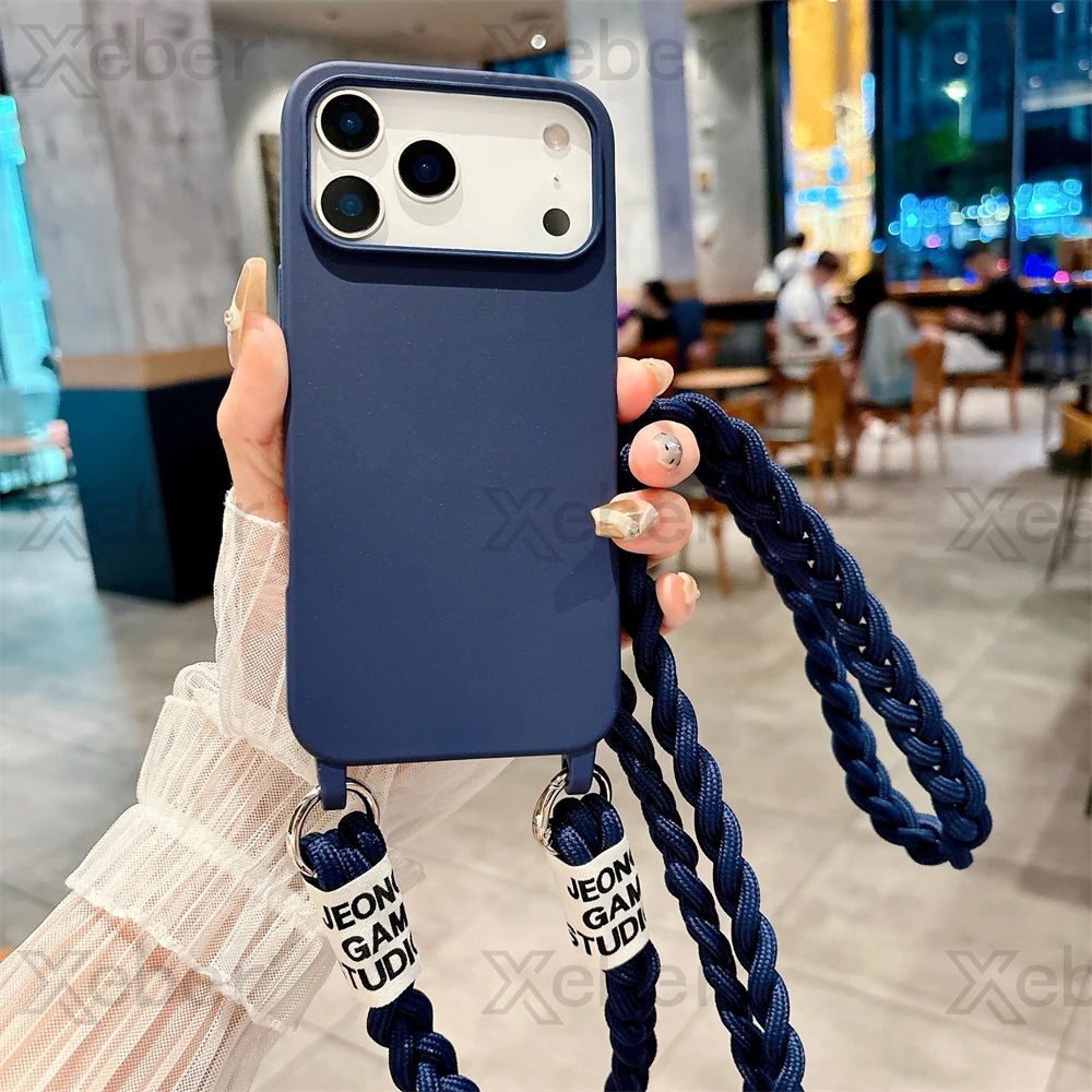 Crossbody Strap Phone Case for iPhone - Adjustable Lanyard Cover