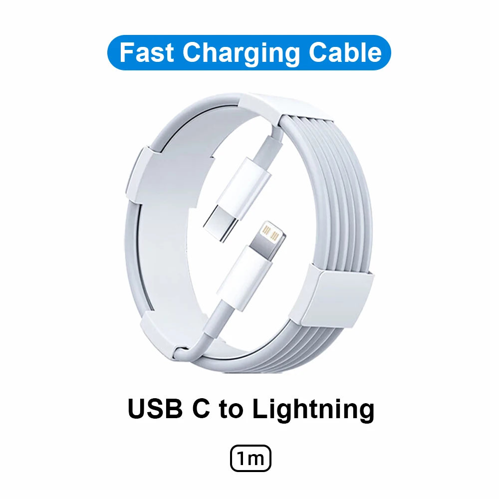 Carregador Rápido PD de 30W - Adaptador de Energia USB-C com Cabo