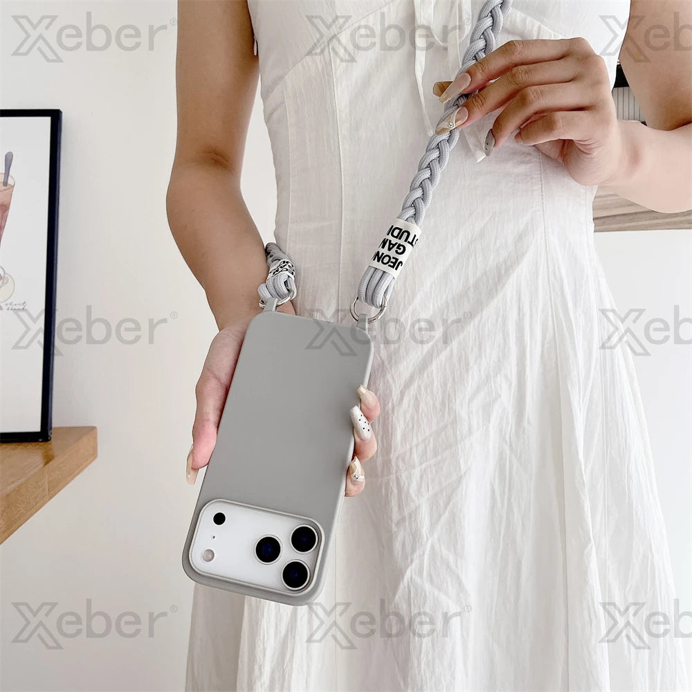 Crossbody Strap Phone Case for iPhone - Adjustable Lanyard Cover