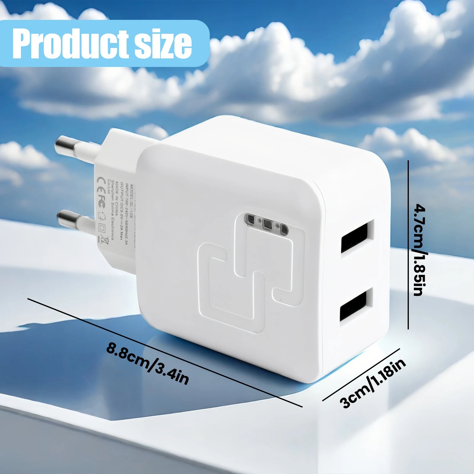 Carregador Rápido USB de Porta Dupla