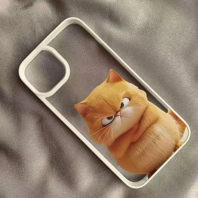 Funny Cat Clear Phone Case for iPhone - Cute Shockproof Cover