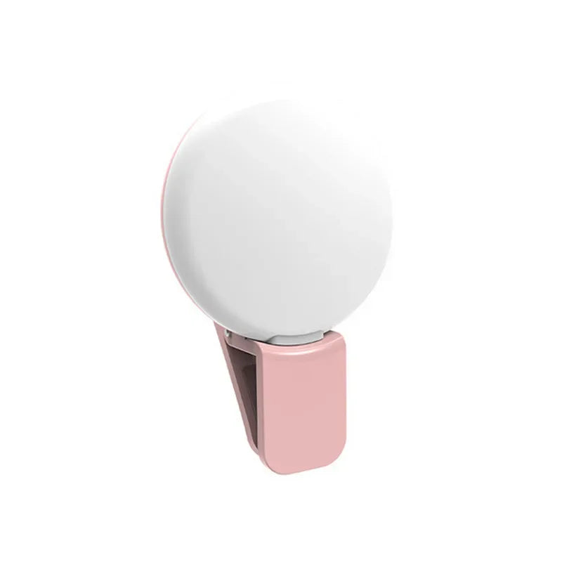 Mini Clip-On LED Selfie Ring Light – 3-Mode Dimmable Fill Light for Mobile