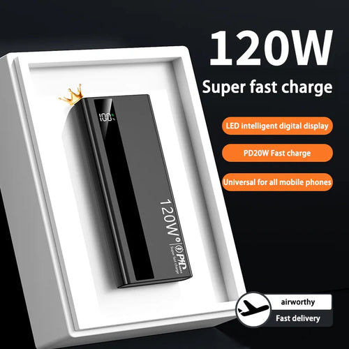 120W Powerbank mit Schnellladung – Hochkapazitäts-Akku für unterwegs