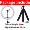 12" LED Ring Light with Tripod Stand – Dimmable USB Fill Light for YouTube & Live