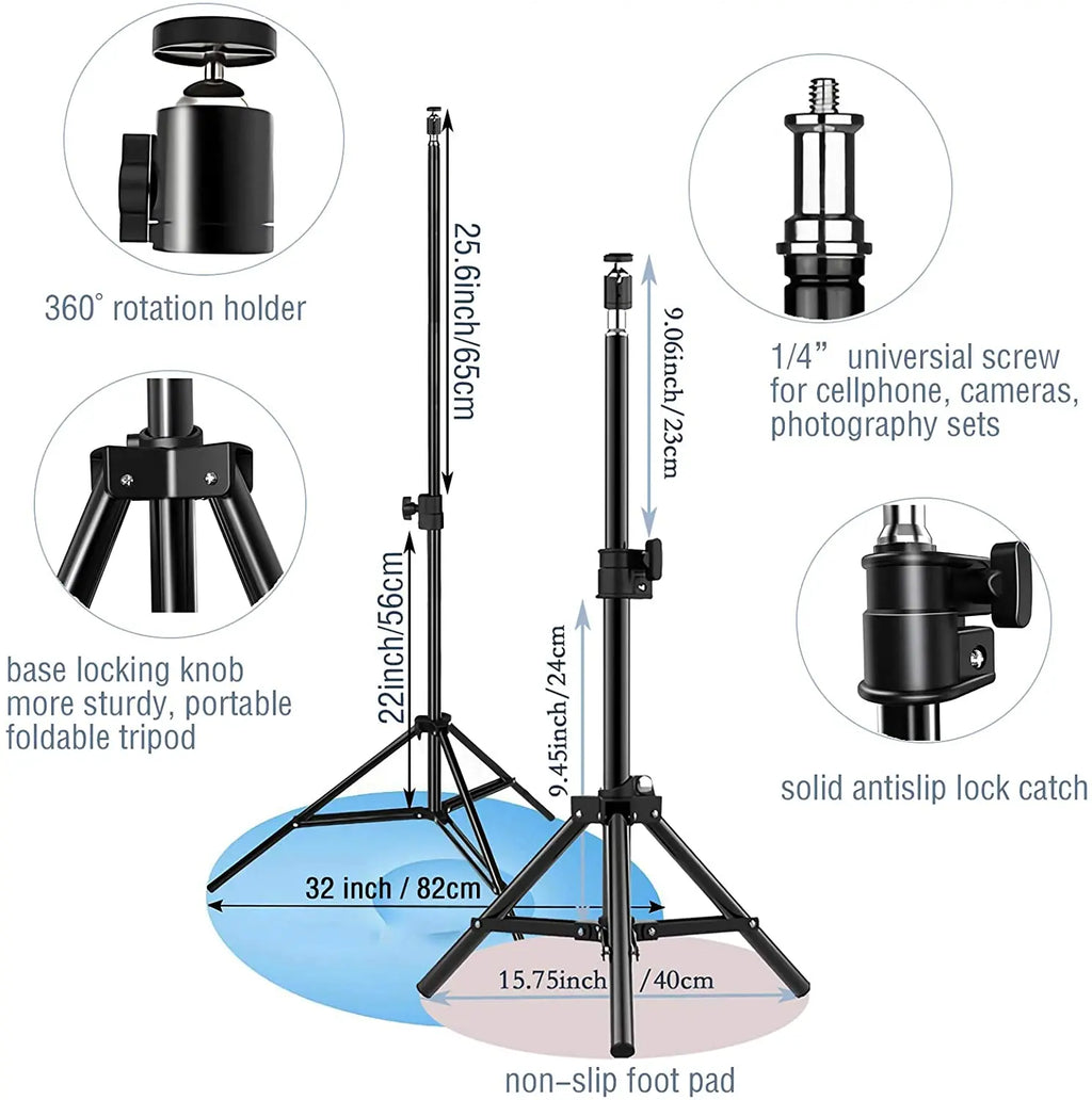 LED Selfie Ring Light with Tripod & Remote – USB Fill Light for TikTok & YouTube