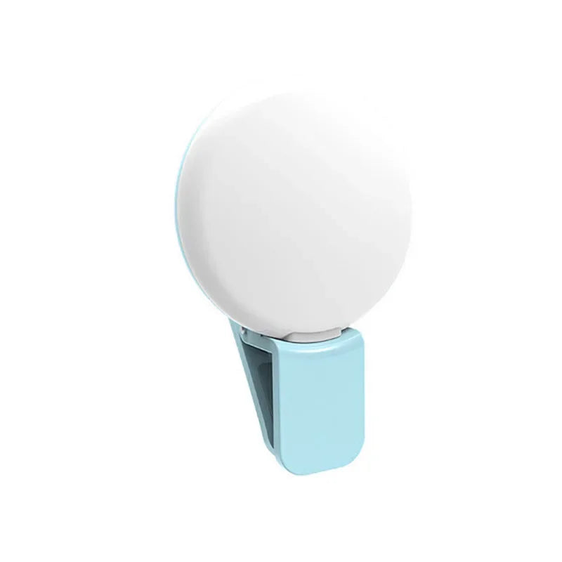 Mini Clip-On LED Selfie Ringlicht – 3 Modi, Dimmbares Fülllicht für Handy