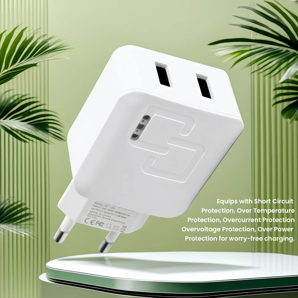 Carregador Rápido USB de Porta Dupla
