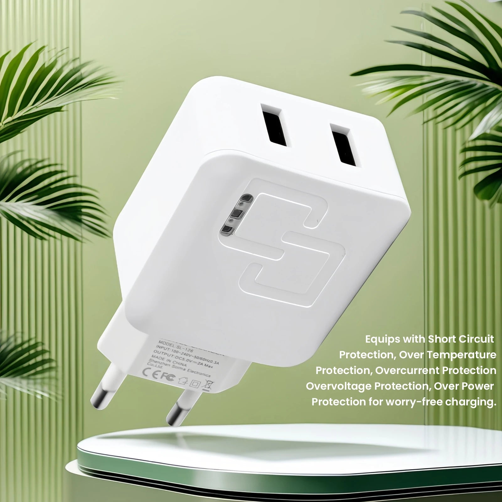 Carregador Rápido USB de Porta Dupla