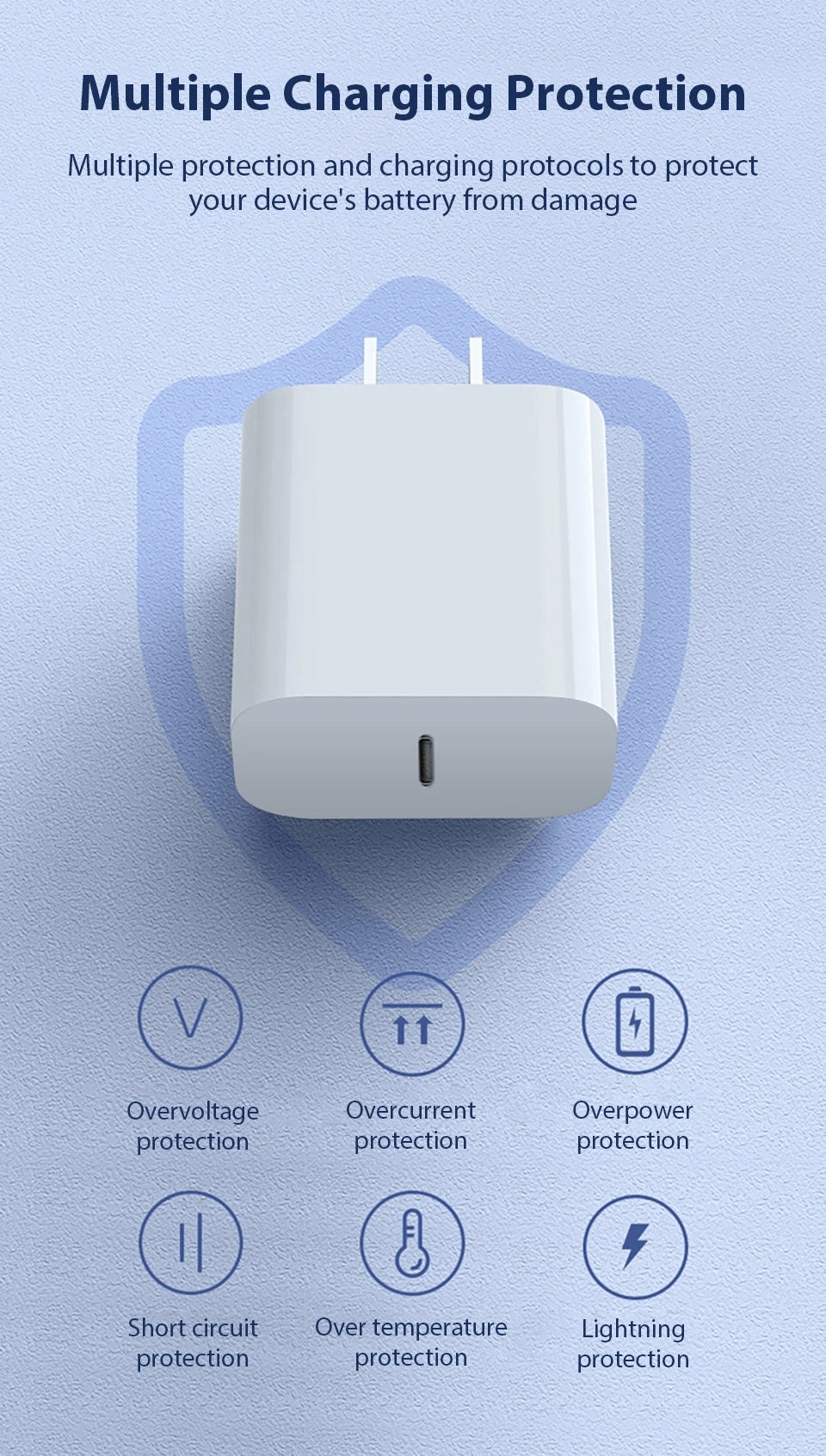 Carregador Rápido PD de 30W - Adaptador de Energia USB-C com Cabo